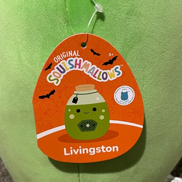 Squishmallows Livingston Green Potion Bottle FTM Halloween HTF 12” Kellytoy BNWT - Picture 4 of 7